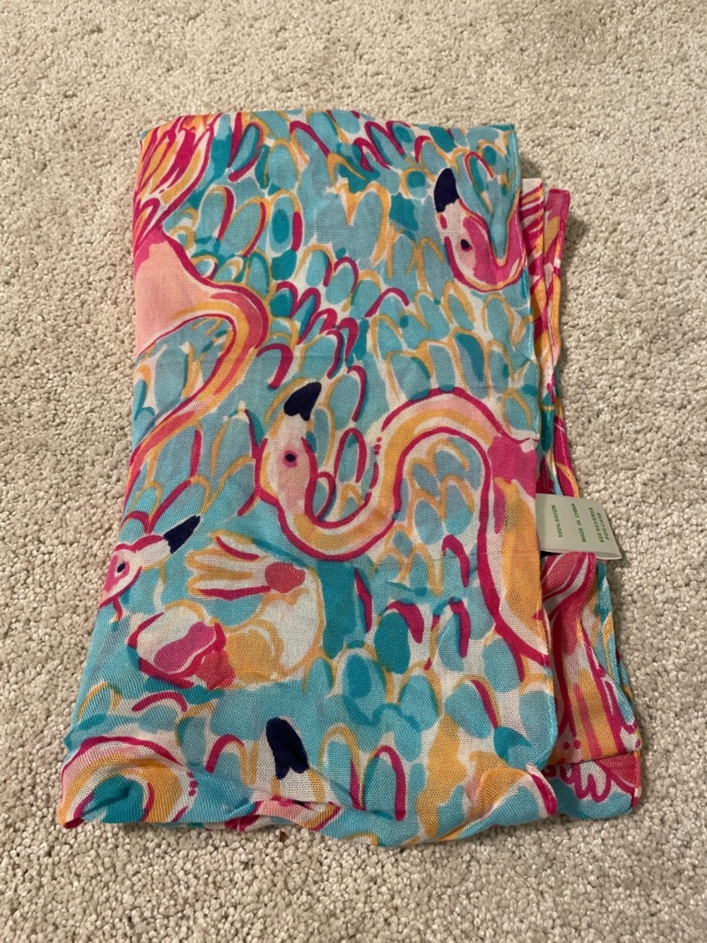 Lilly Pulitzer Girls Infinity Scarf Peel and Eat Flamingo